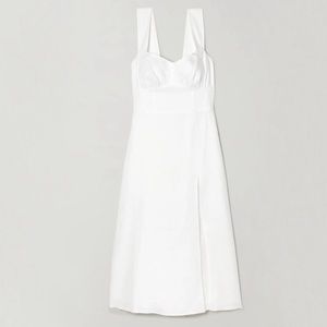 New REFORMATION Seaside Linen Midi Dress Size 12